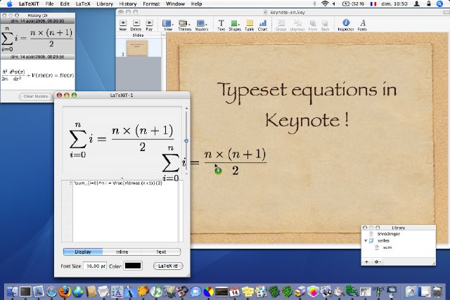 LaTeXiT screen capture
