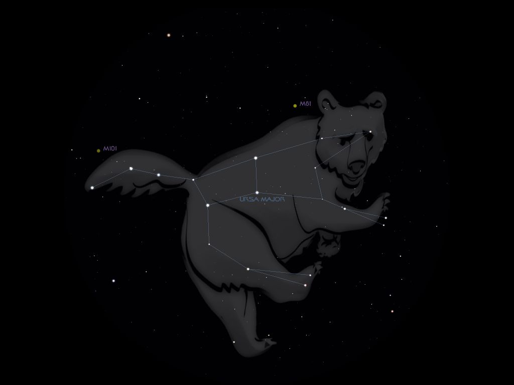 Слушать без остановки медведицы. Большая Медведица (Ursa Major). Созвездие большой медведицы. Ursa Major Созвездие. Созвездие медведь большая медведь.