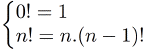 x^0=1, x^n=x*x^(n-1)